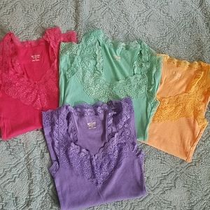 Lace tank tops
